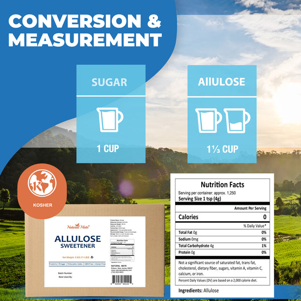 Allulose - All Purpose Sweetener |5 KG or 11 LB/Carton (FINE POWDER)
