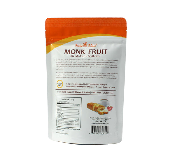 Monk Fruit Classic - All Purpose Erythritol Blend Sweetener | 1 LB OR 16 OZ/Bag (GRANULAR)