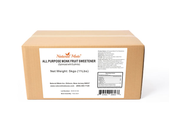 Monk Fruit Classic - All Purpose Erythritol Blend Sweetener | 5 KG/11 LB/Carton (GRANULAR)