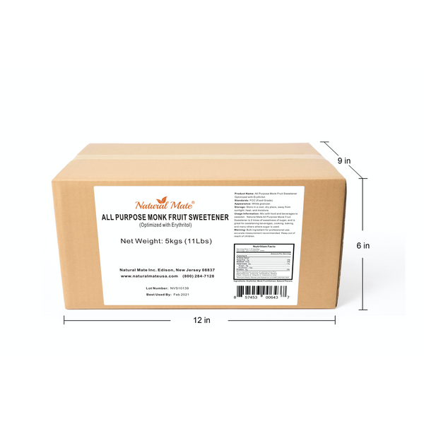 Monk Fruit Classic - All Purpose Erythritol Blend Sweetener | 10 KG or 22 LB/Carton (GRANULAR)
