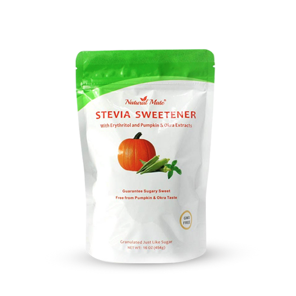 Nutritional Stevia Erythritol Blend Sweetener (with Pumpkin & Okra Extract) | 1 LB or 16OZ/Bag (GRANULAR)