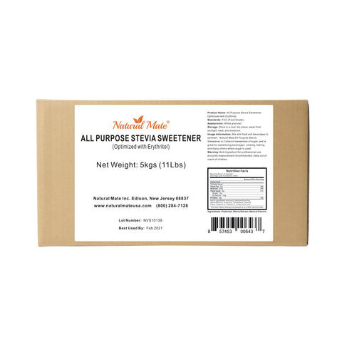 Stevia - All Purpose Erythritol Blend Sweetener | 25 KG/55 LB/Bag (GRANULAR)