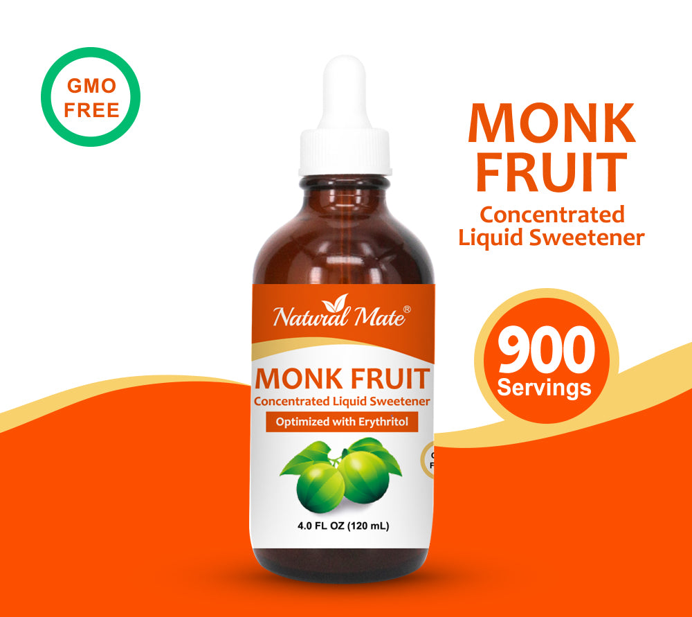 Pure Monk Fruit Liquid Sweetener 4 Fl Oz Natural Mate Usa